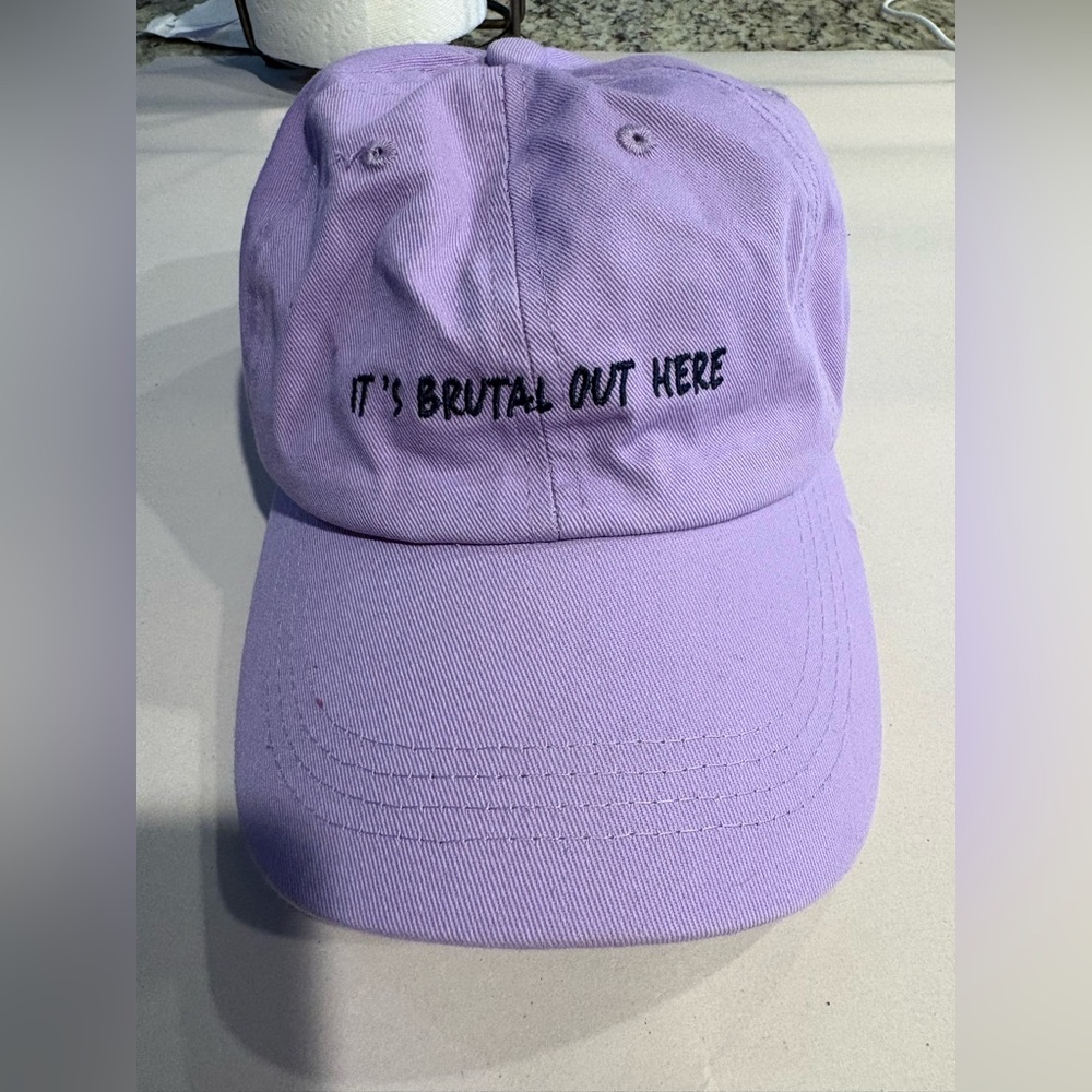 Olivia Rodrigo Inspired Lavender Baseball Cap - "It's Brutal Out Here"